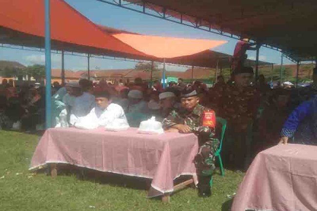 Babinsa Madukara Hadiri Pengajian Akbar Dalam Rangka Menyambut Tahun Baru Islam 1445 H