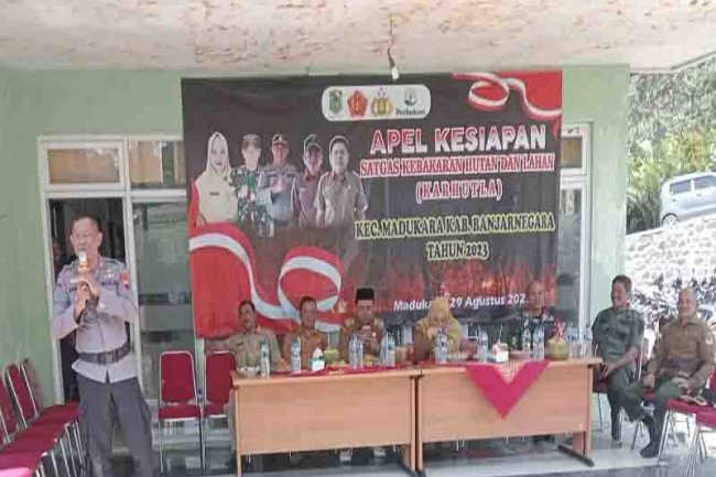 Babinsa Koramil Madukara Ikuti Apel Kesiapan Antisipasi Karhutla