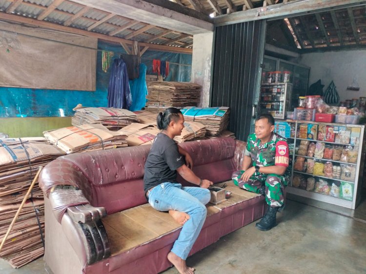 Mewujudkan Keakraban, Babinsa Koramil 14/Madukara Komsos Warga Binaan