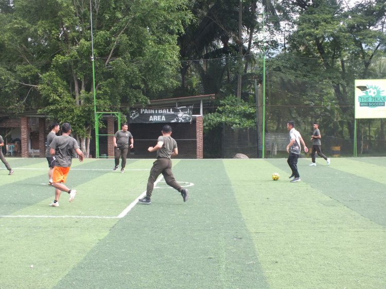Olahraga Bersama Personel Kodim 0704/Banjarnegara di Wilayah Koramil 14/Madukara