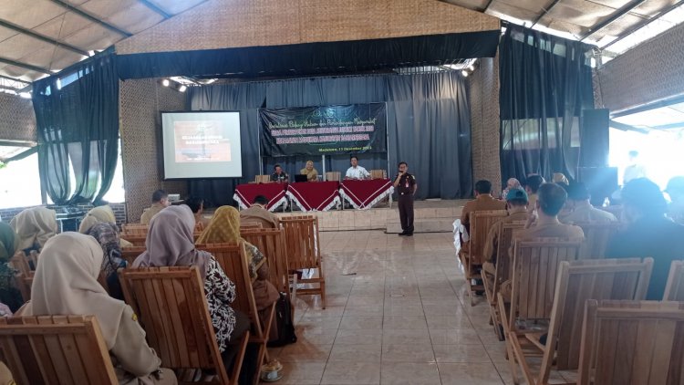Danramil 14/Madukara Hadiri Acara Sosialisasi Bidang Hukum Serta Pembentukan Desa Restorative Justice Th 2023