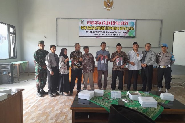 Babinsa mewakili Danramil  Hadiri Penetapan Calon Kades dan Pengundian Nomor Urut.