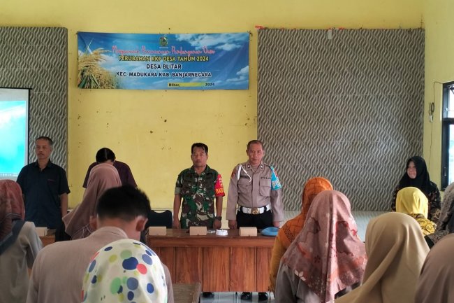 Babinsa, Hadiri Musrenbang Desa Blitar, Dukung Program Pemerintah