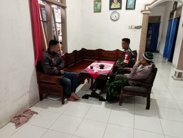 Pastikan Kondusif Pasca Pemilu, Babinsa Koramil 14/Madukara  Terapkan Komsos di wilayah Binaan.