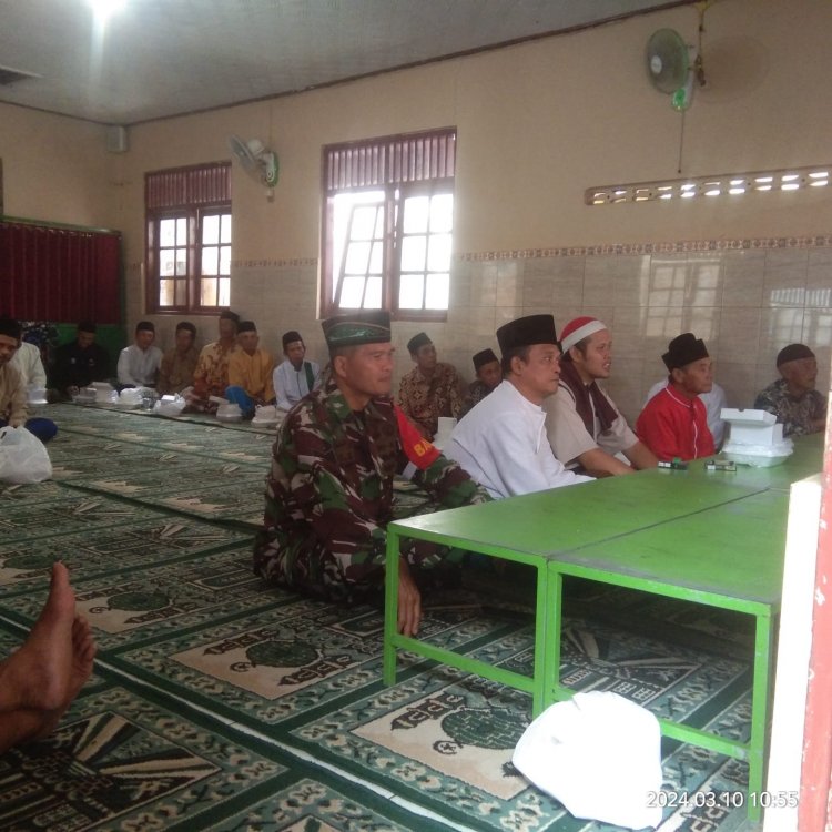 Bati Tuud Koramil Madukara Hadiri Pengajian Akhirussanah Dan Khotmil Qur’an Ponpes Desa Binaan