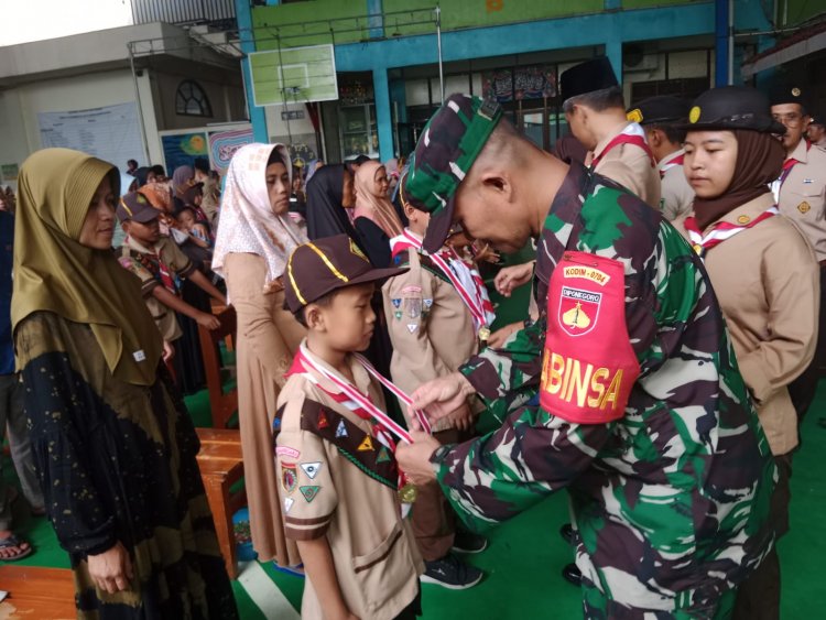 Babinsa Koramil 14/Madukara Hadiri Pelantikan  Dan Pengukuhan Pramuka Siaga dan Penggalang Garuda Kecamatan Madukara 