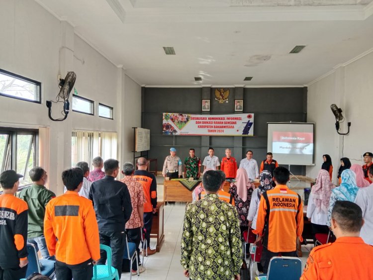 Tanggap Rawan Bencana,Tampak Hadir Babinsa Dalam Pelaksanaan Sosialisasi  KIE