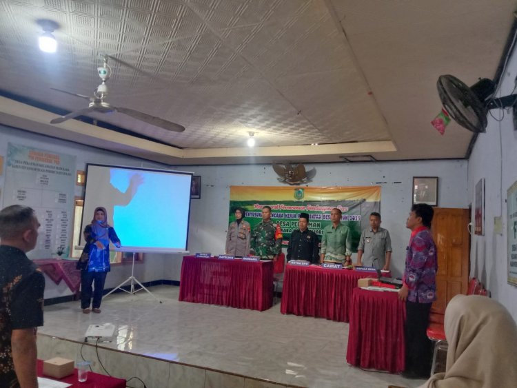 Babinsa Koramil 14/Madukara Hadiri Musdes  RKP Desa Pekauman 