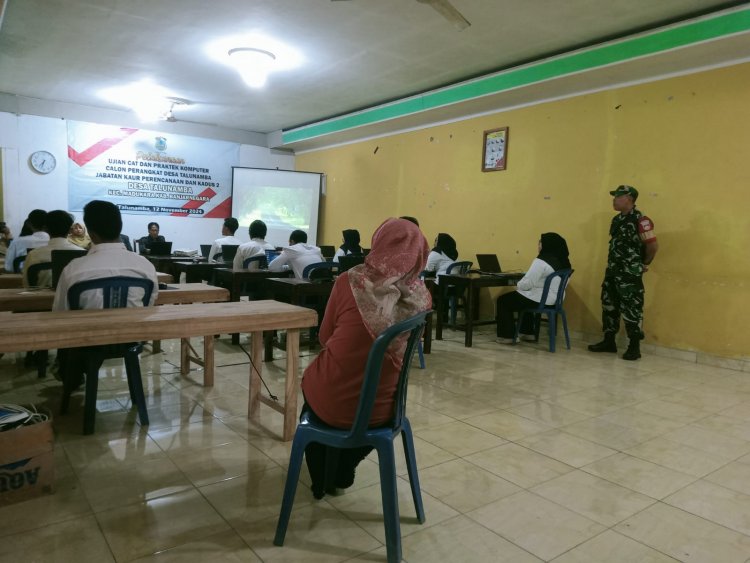 Danramil 14/Madukara Hadiri dan Pantau Ujian Seleksi Perangkat Desa