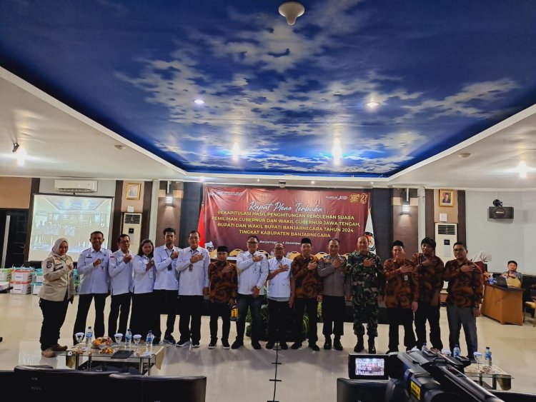 Mewakili Dandim, Danramil 14/Madukara Hadir Dalam Rapat Pleno Rekapitulasi Hasil Pilkada 2024 Tingkat Kabupaten 