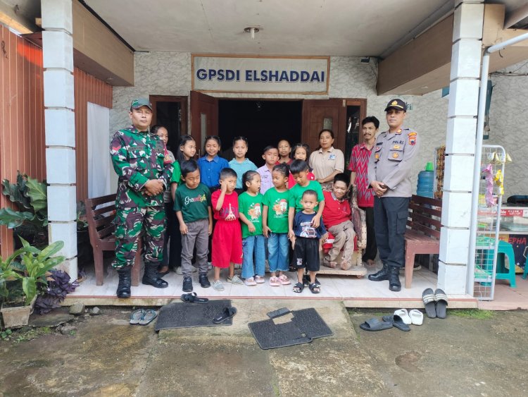 Babinsa Koramil 14/Madukara Laksanakan Pengamanan Natal di wilayah Binaan 