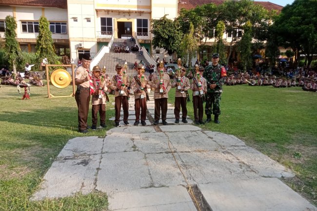 Babinsa Hadiri Upacara pembukaan dan penutupan Pesta Siaga Pramuka Banjarnegara